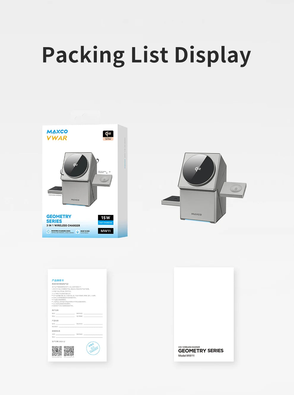 MAXCO Qi2 3-in-1 Charger