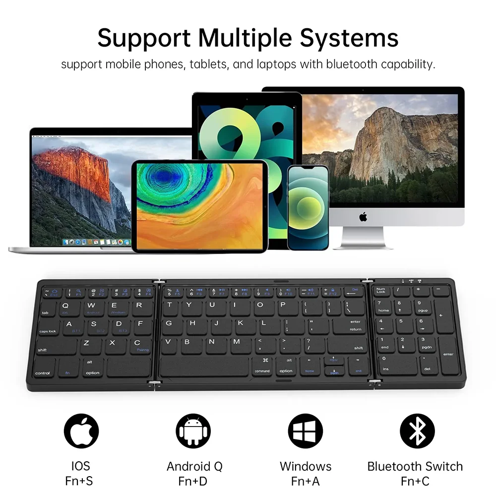Beyour Folding Bluetooth Keyboard