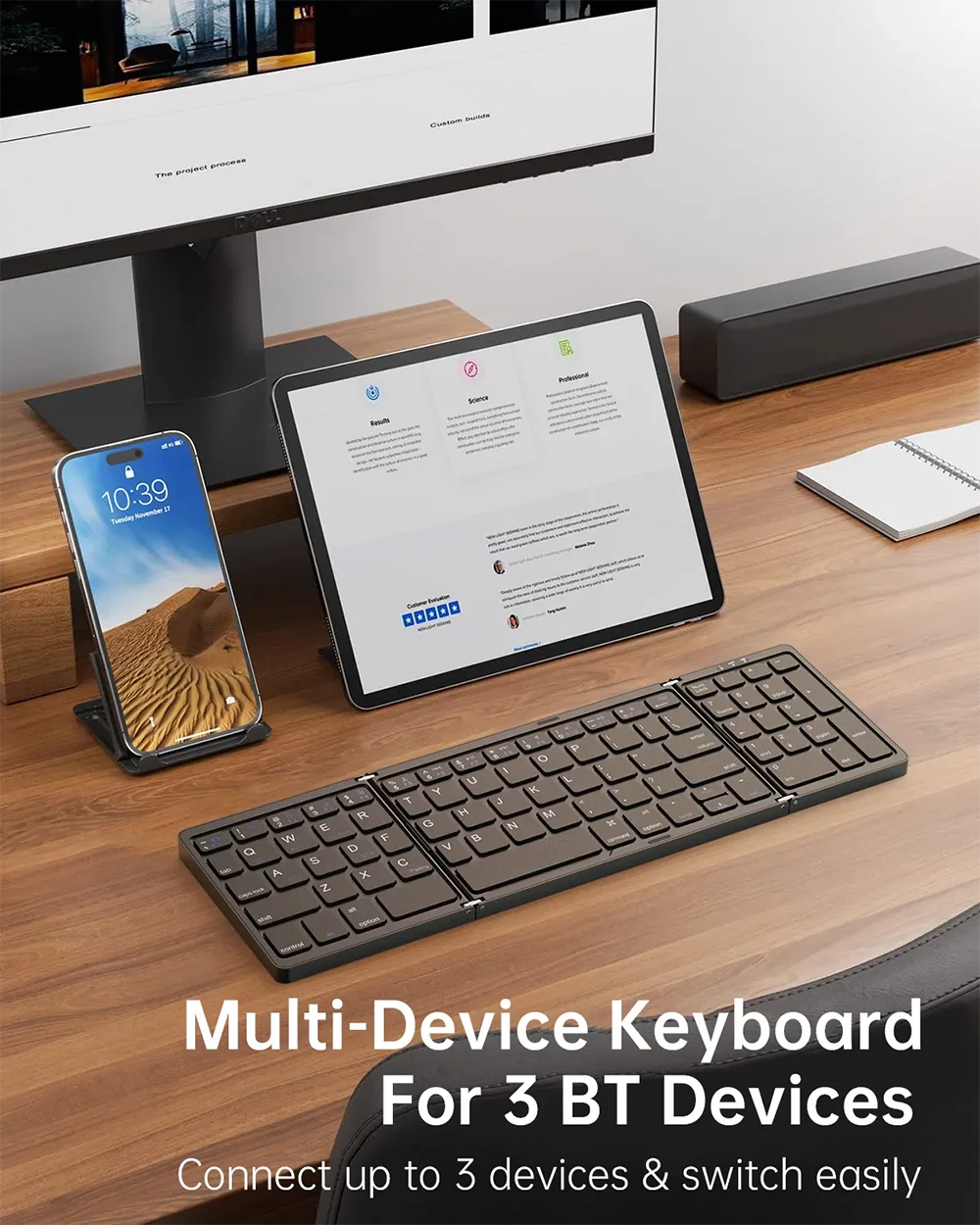 Beyour Folding Bluetooth Keyboard