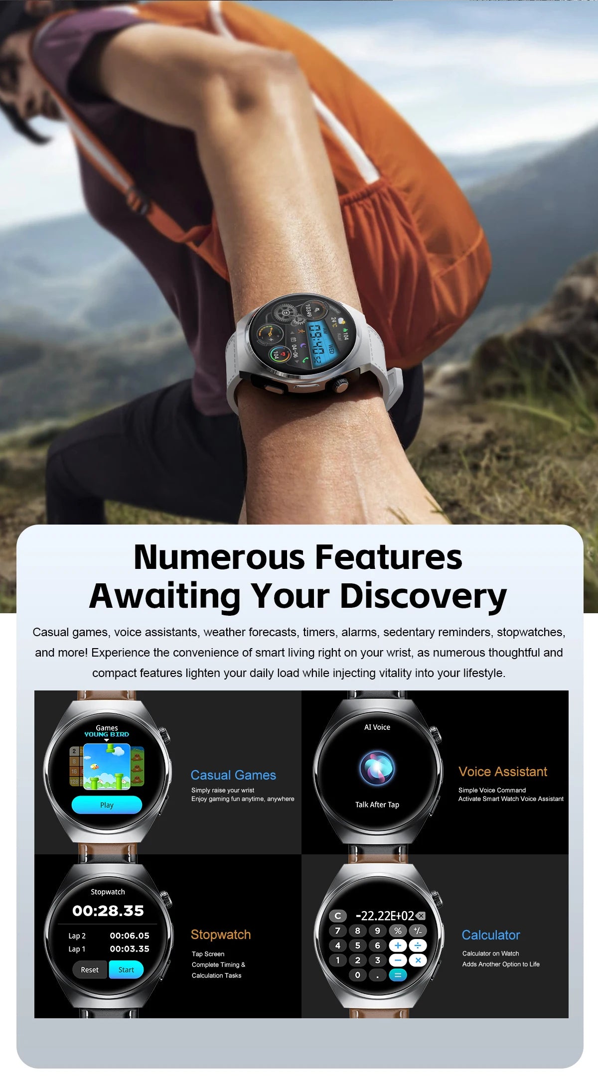 Xiaomi New 2-in-1 Smart Watch with Earbuds