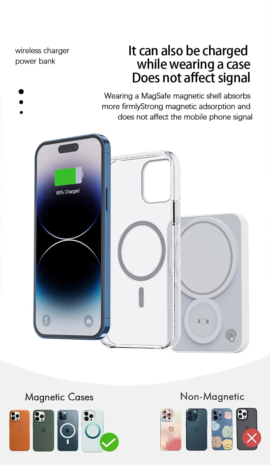 3-in-1 Wireless Magnetic Power Bank