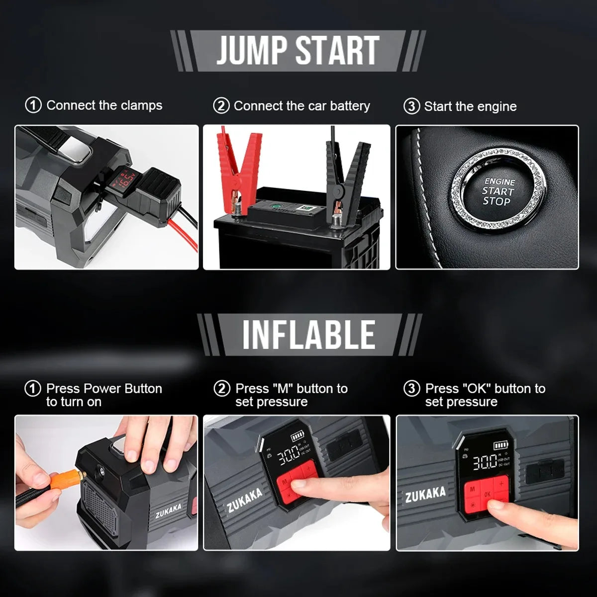 ZUKAKA Car Jump Starter