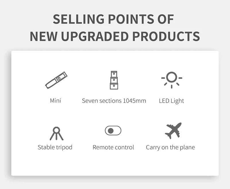 Lenovo Selfie Stick with LED Fill Light