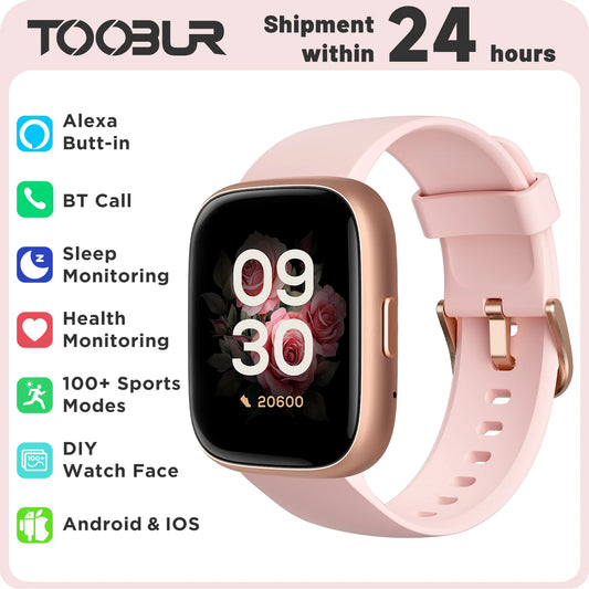 TOOBUR Smart Watch with Alexa Built-In