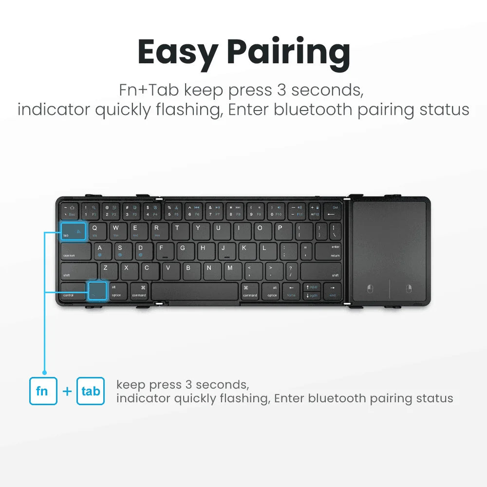 SeenDa Tri-Folding Wireless Keyboard