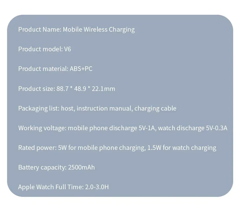 Portable Wireless Charger Power Bank