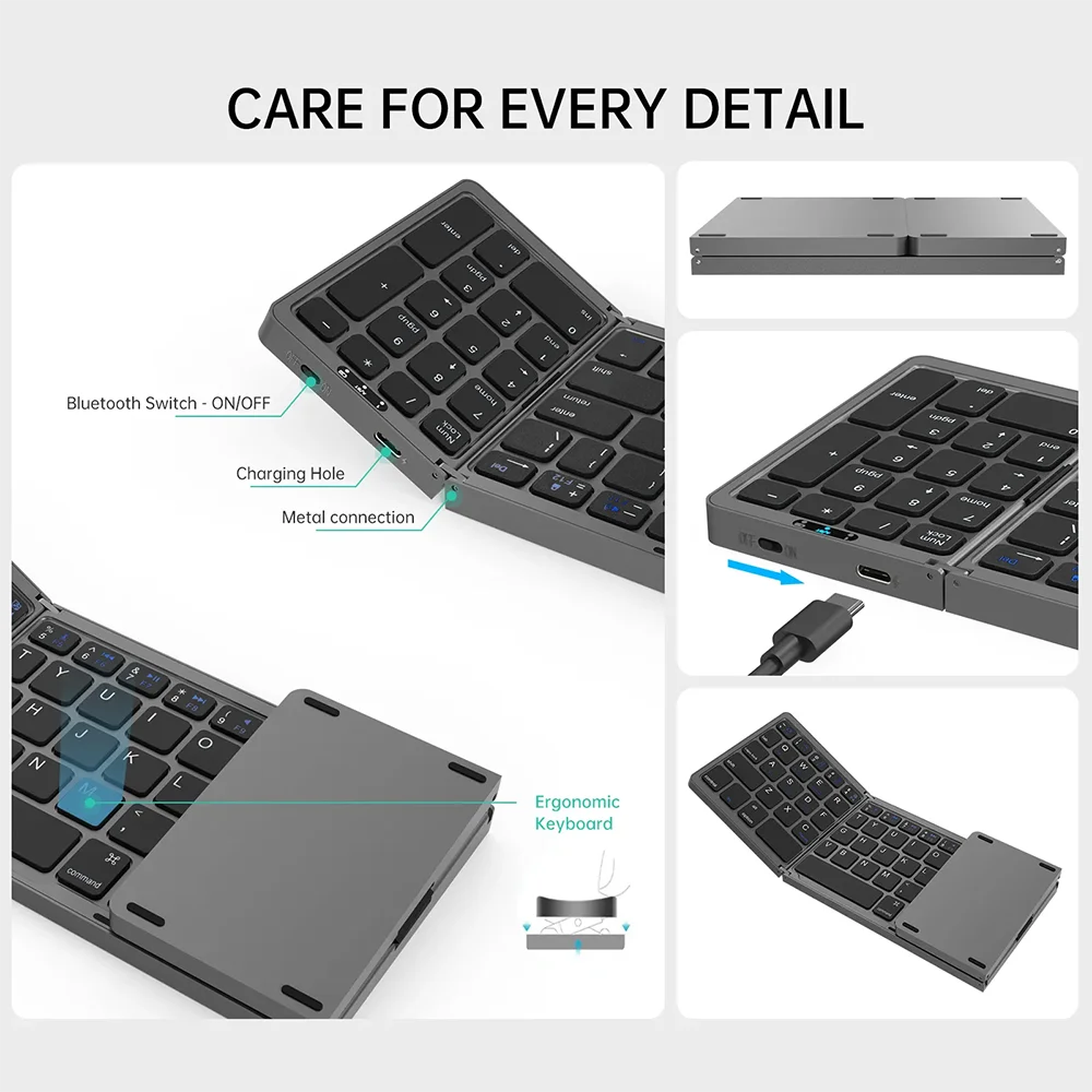 Beyour Folding Bluetooth Keyboard