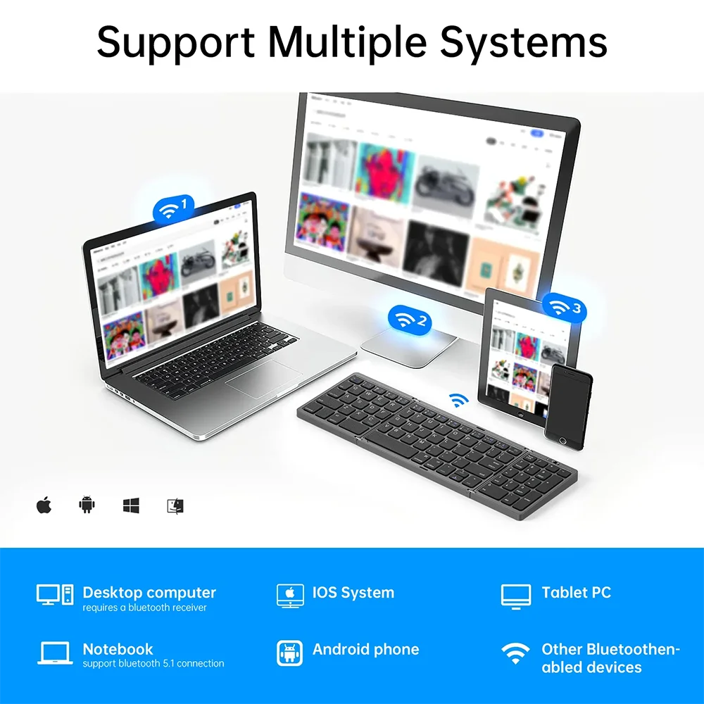 Beyour Folding Bluetooth Keyboard