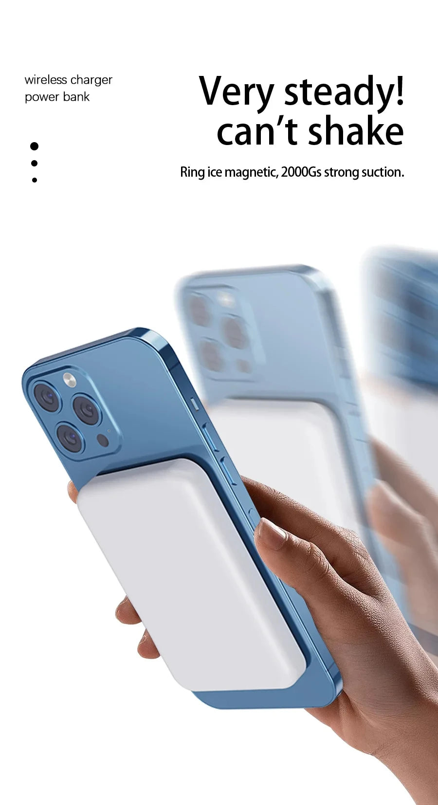 3-in-1 Wireless Magnetic Power Bank