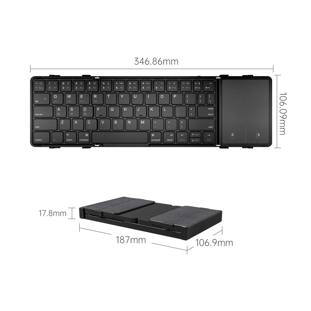 SeenDa Tri-Folding Wireless Keyboard