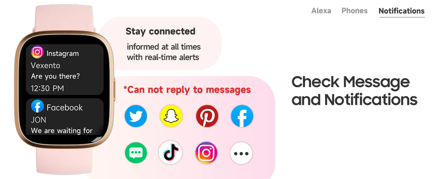 TOOBUR Smart Watch with Alexa Built-In