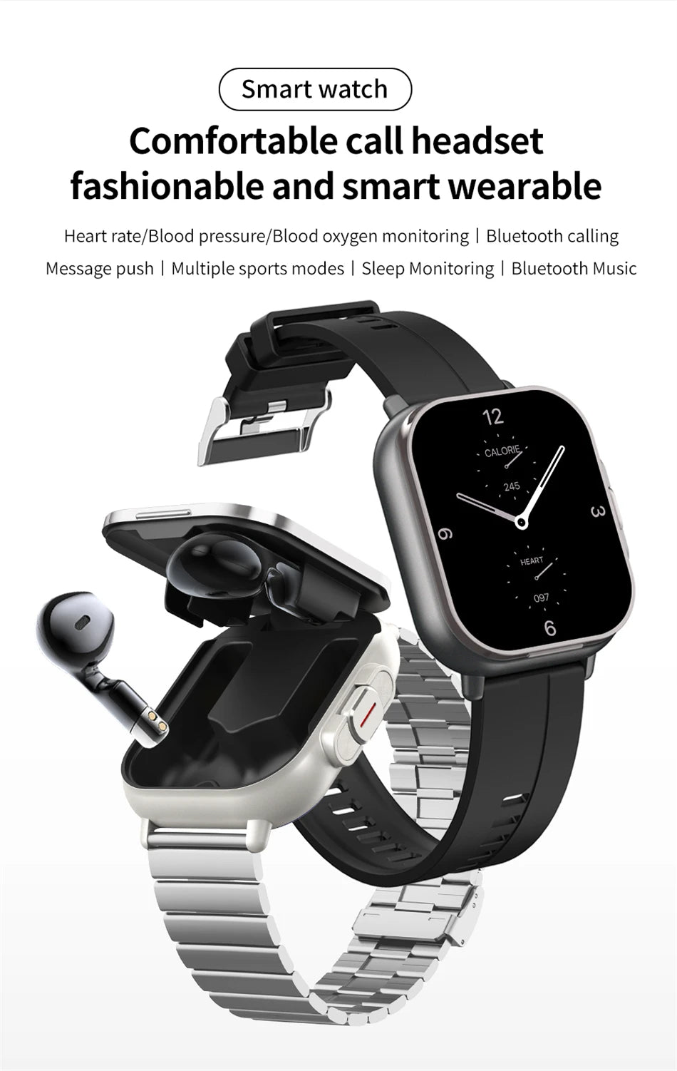 2024 New TWS 2-in-1 Smart Watch
