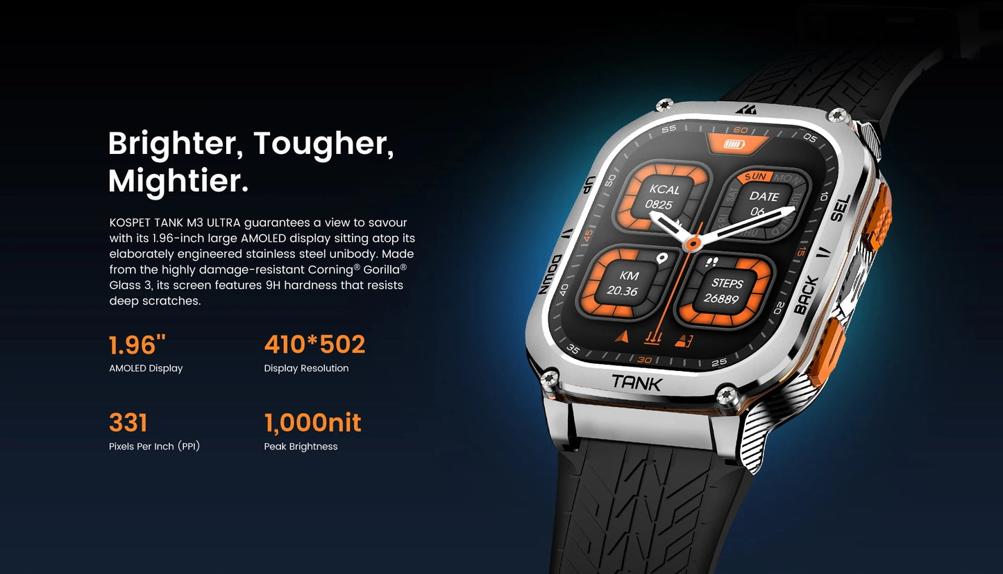 KOSPET TANK M3 Ultra GPS Smart Watch