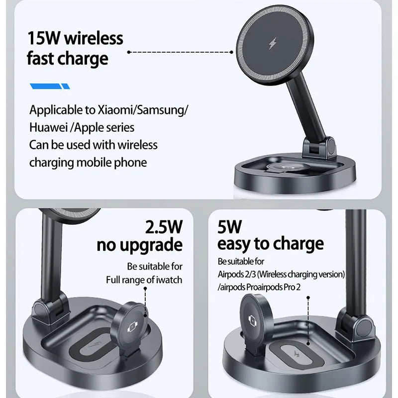 Foldable 3-in-1 Charger