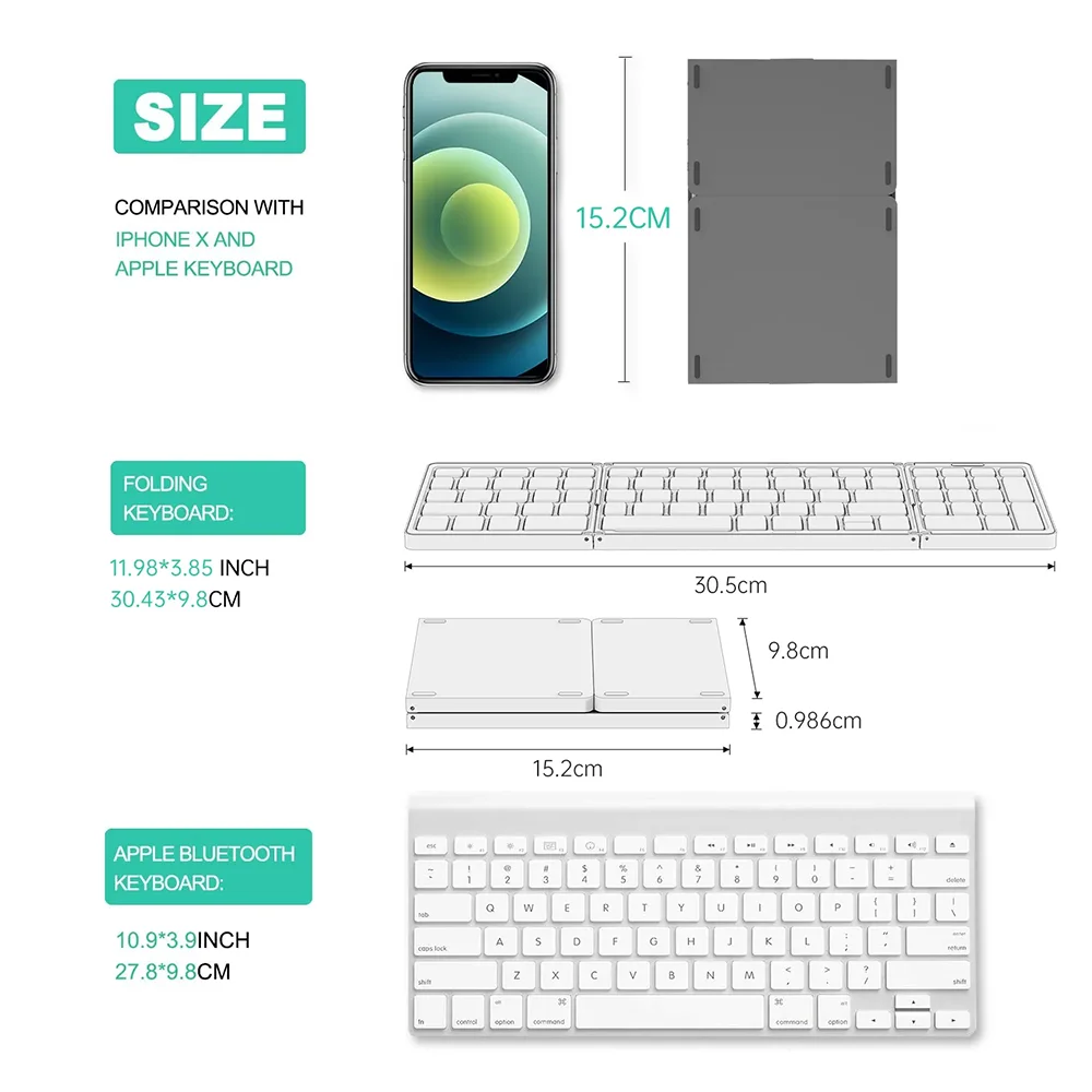 Beyour Folding Bluetooth Keyboard