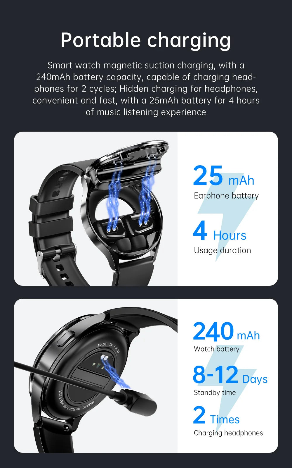 HUAWEI New 2-in-1 Smartwatch with Earbuds