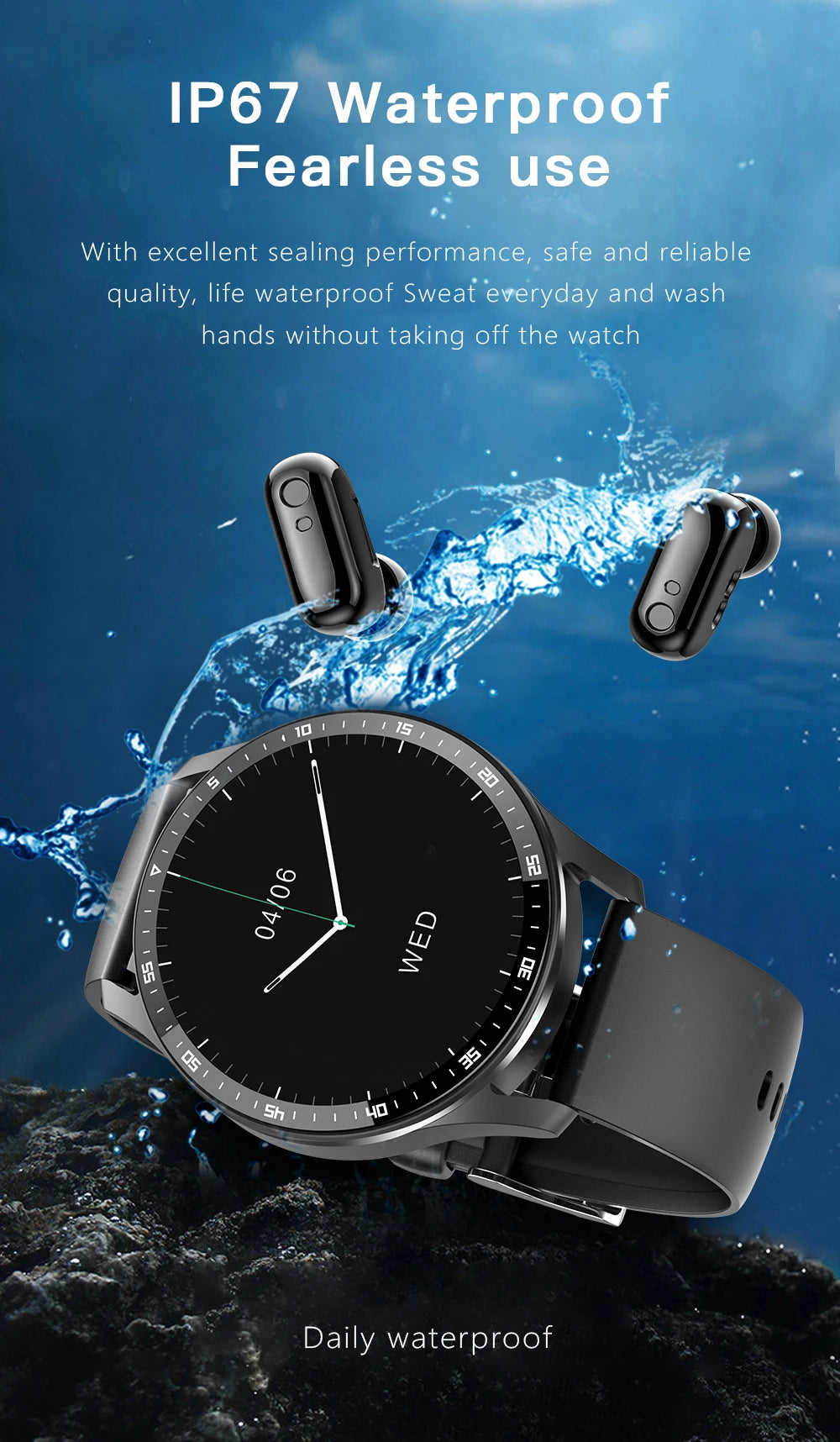 X7 2-in-1 Smart Watch with Earbuds