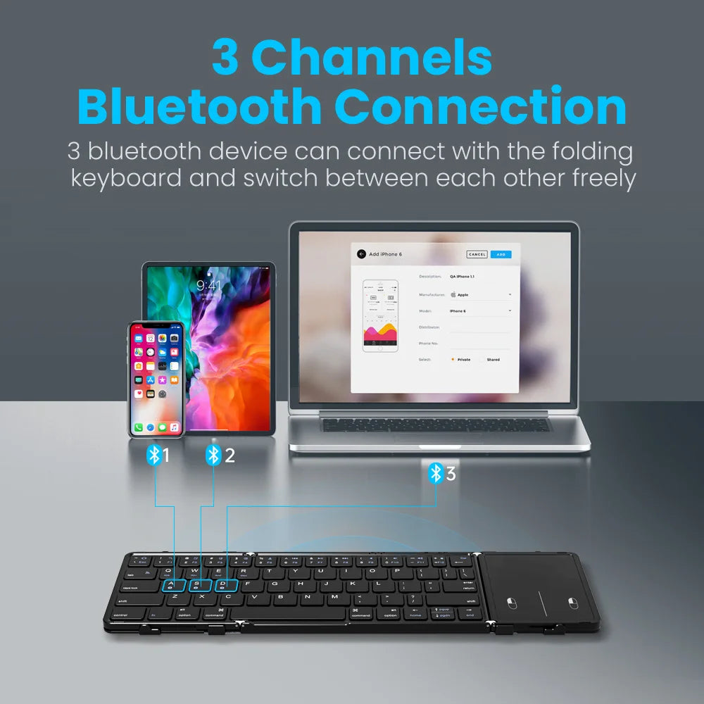 SeenDa Tri-Folding Wireless Keyboard