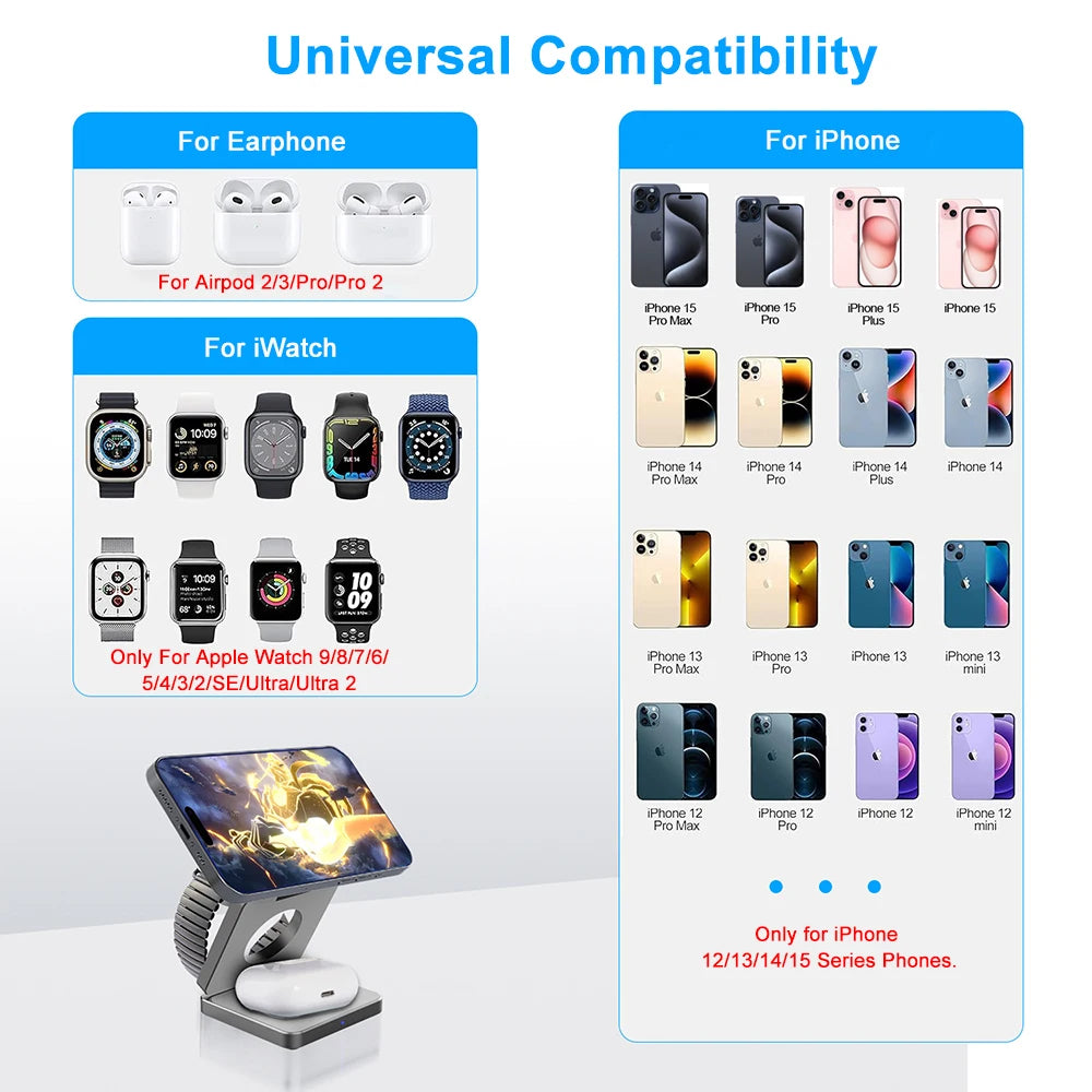 Foldable 3-in-1 Charger